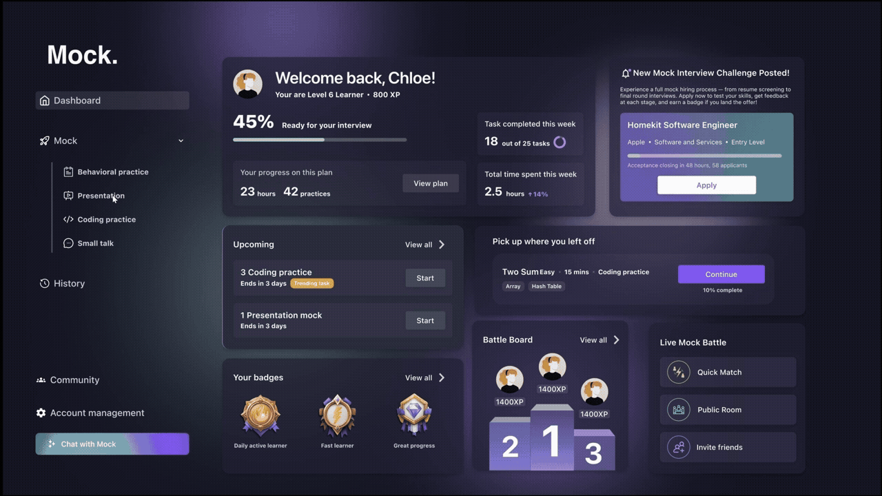 Mock AI — AI-Powered Presentation Deck Practice