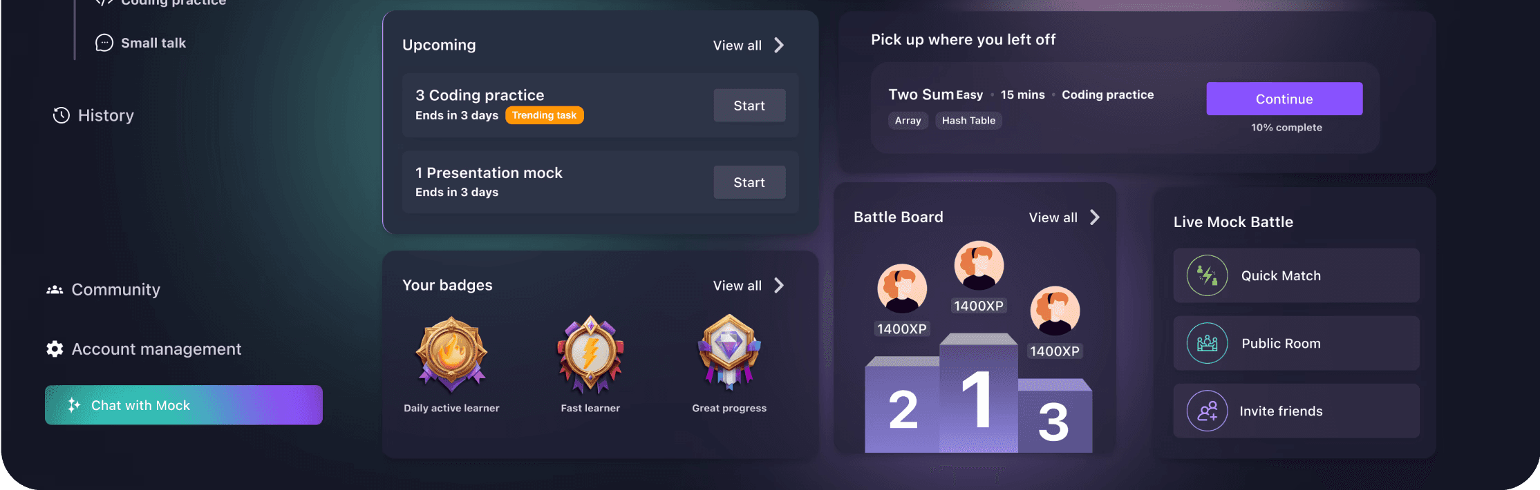 Mock AI — Integrated Support for Practices